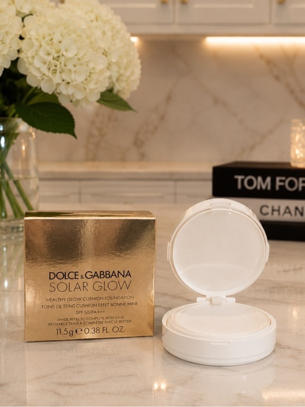 Dolce & Gabbana Solar Glow Cushion Foundation Refill SPF50 | 110 Pearl | NIB 🎀